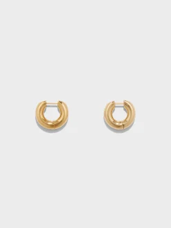 Alaya Medium 18kt Gold-Plated Hoop Earrings