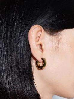 Alaya Medium 18kt Gold-Plated Hoop Earrings