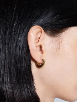 Alaya Small 18kt Gold-Plated Hoop Earrings