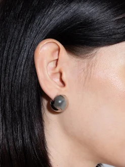 Alice Medium Palladium-Plated Earrings