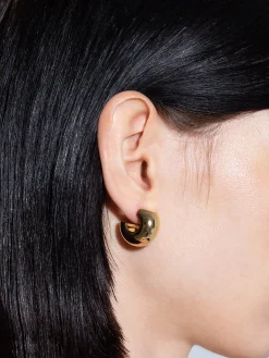 Alma Medium 18kt Gold-Plated Earrings