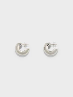 Alma Medium Palladium-Plated Earrings