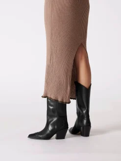 Ariel Leather Cowboy Boots