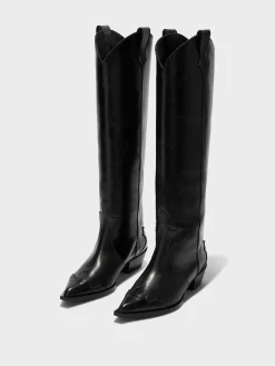 Aruna Leather Knee-High Cowboy Boots