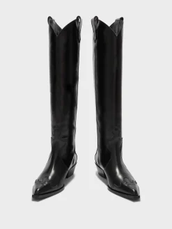 Aruna Leather Knee-High Cowboy Boots