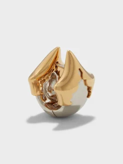 August Palladium and 18kt Gold-Plated Earrings
