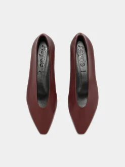 Betty Leather Square-Toe Ballet Flats
