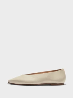 Betty Leather Square-Toe Ballet Flats