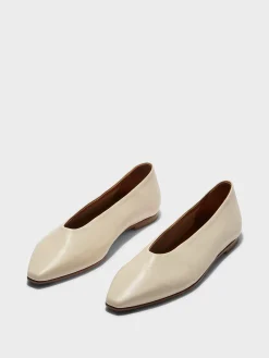 Betty Leather Square-Toe Ballet Flats