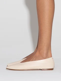 Betty Leather Square-Toe Ballet Flats