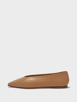 Betty Leather Square-Toe Ballet Flats
