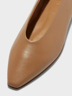 Betty Leather Square-Toe Ballet Flats