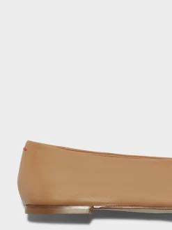 Betty Leather Square-Toe Ballet Flats