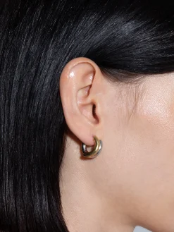 Clyde 18kt Gold and Palladium-Plated Hoop Earrings