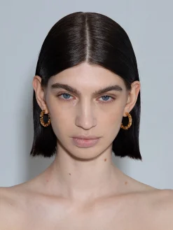 Cruz 18kt Gold-Plated Hoop Earrings