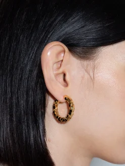 Cruz 18kt Gold-Plated Hoop Earrings