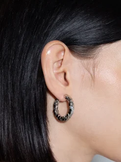 Cruz Palladium-Plated Hoop Earrings