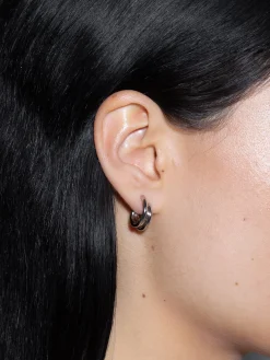 Dean Palladium-Plated Hoop Earrings