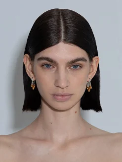 Delilah Palladium and 18kt Gold-Plated Earrings