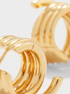Dillon 18kt Gold-Plated Hoop Earrings