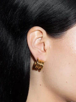 Dillon 18kt Gold-Plated Hoop Earrings