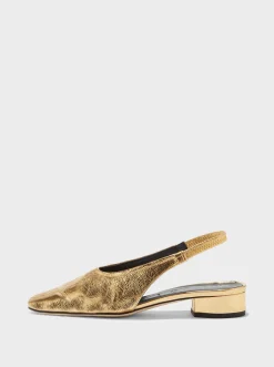 Dua Laminated Leather Slingback