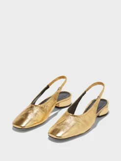 Dua Laminated Leather Slingback