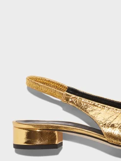 Dua Laminated Leather Slingback