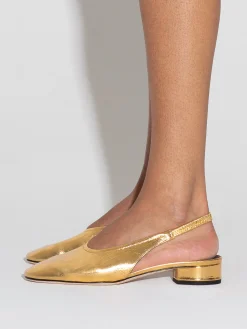 Dua Laminated Leather Slingback
