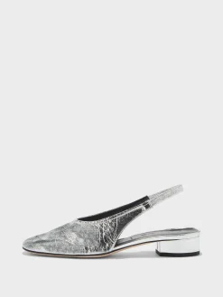 Dua Laminated Leather Slingback