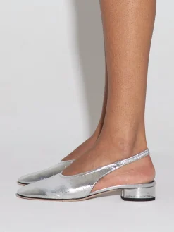 Dua Laminated Leather Slingback
