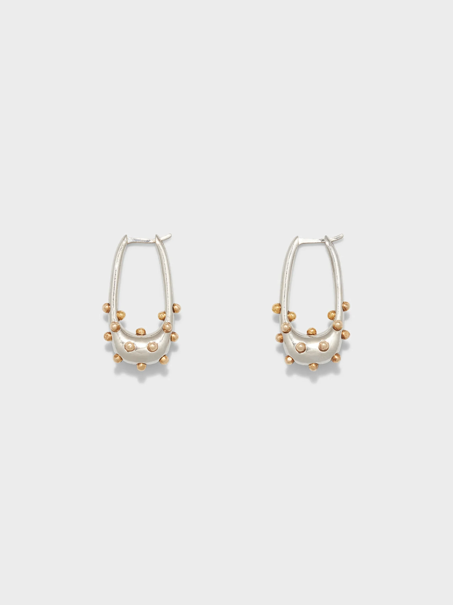 Elias Palladium and 18kt Gold-Plated Hoop Earrings