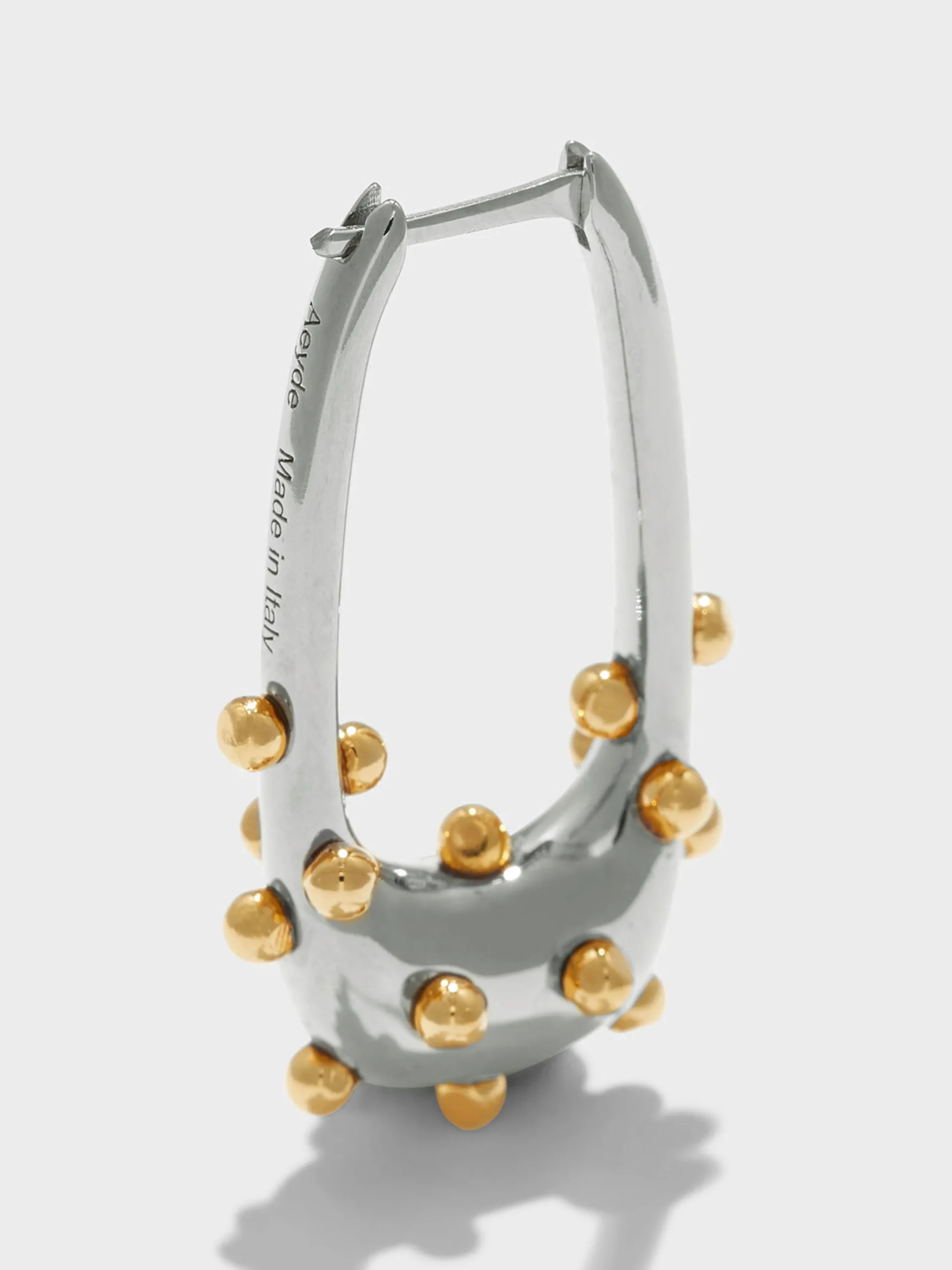 Elias Palladium and 18kt Gold-Plated Hoop Earrings