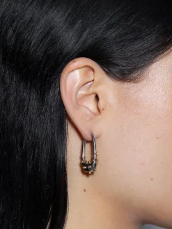 Elias Palladium and 18kt Gold-Plated Hoop Earrings