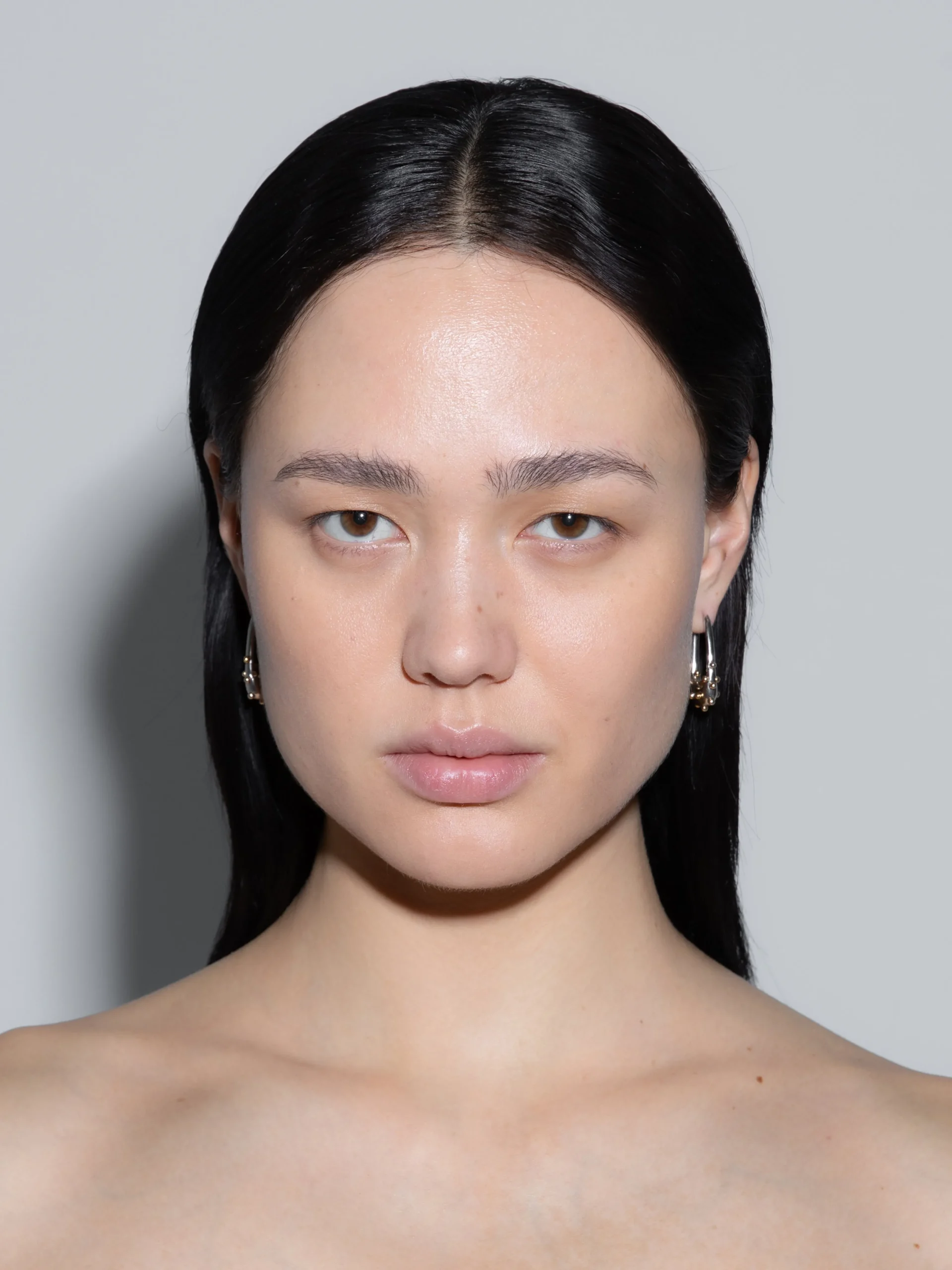 Elias Palladium and 18kt Gold-Plated Hoop Earrings