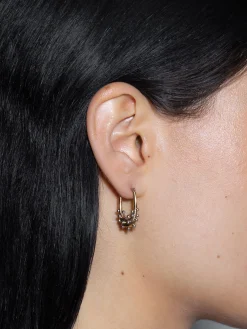 Elijah 18kt Gold and Palladium-Plated Hoop Earrings