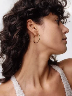 Elona Large 18kt Gold-Plated Hoop Earrings