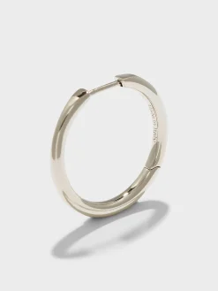 Elona Large Palladium-Plated Hoop Earrings