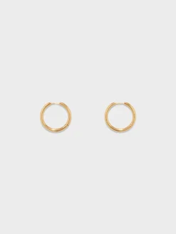 Elona Medium 18kt Gold-Plated Hoop Earrings