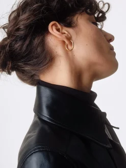 Elona Medium 18kt Gold-Plated Hoop Earrings