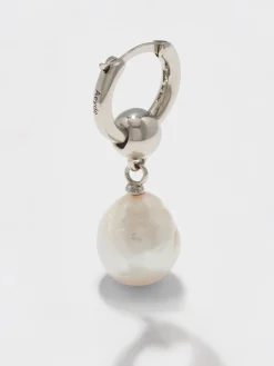 Elvin Pearl and Palladium-Plated Earrings
