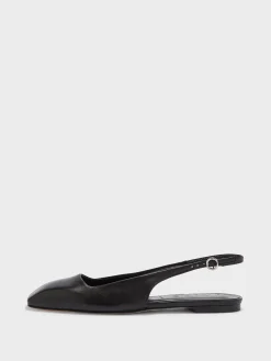 Geraldine Leather Slingback Flats