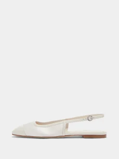 Geraldine Satin Toe-Cap Slingback