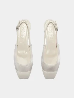 Geraldine Satin Toe-Cap Slingback