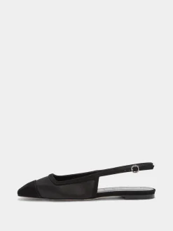 Geraldine Satin Toe-Cap Slingback
