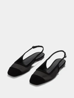 Geraldine Satin Toe-Cap Slingback