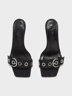 Ilvy Eyelet Grosgrain Mules