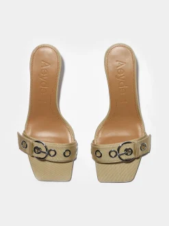 Ilvy Eyelet Grosgrain Mules