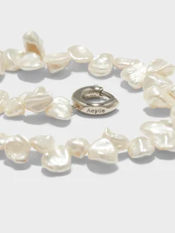 Joss Pearl and Palladium-Plated Necklace