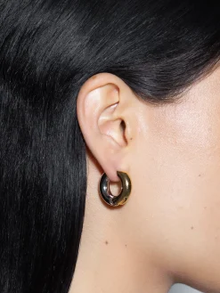 Laurie Medium 18kt Gold and Palladium-Plated Hoop Earrings